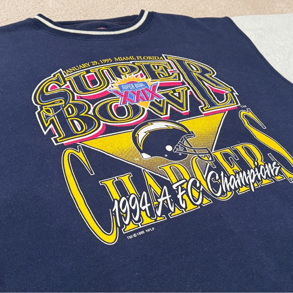 San Diego Chargers Super Bowl Graphic Crewneck Sweater Los Angeles Chargers - Picture 2 of 7